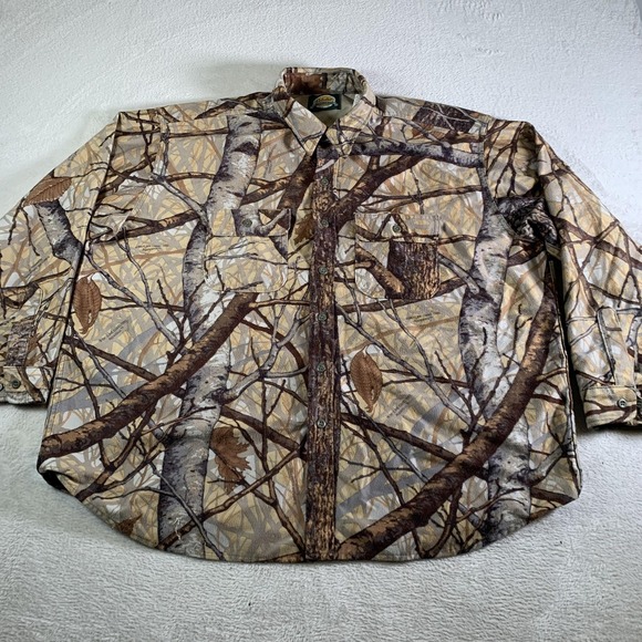 Cabela's Other - Vintage Cabelas Shirt Mens 3XL Brown Skyline‎ Camo Long Sleeve Hunting 90s USA